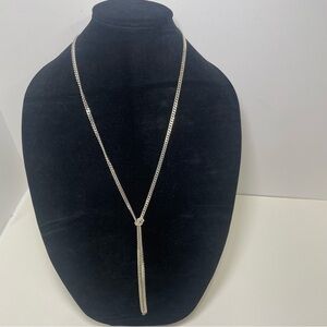 Long Gold Tone Knot Necklace